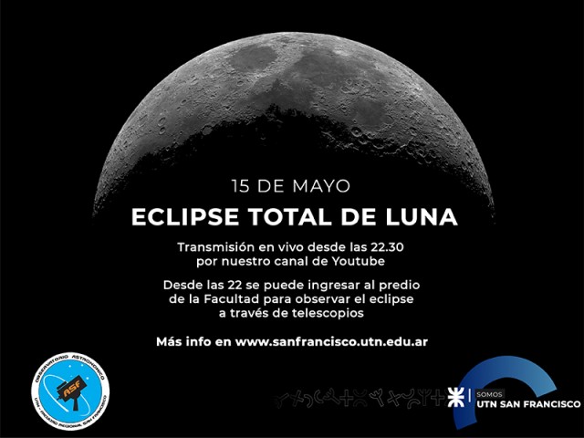 El domingo 15 se podrá ver desde el Observatorio el eclipse lunar y la luna roja