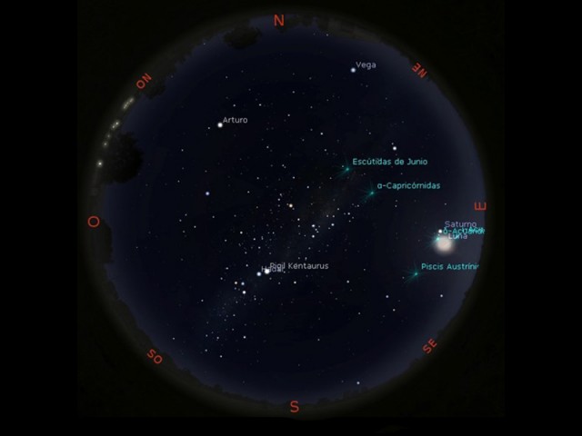 Observatorio Astronómico de la UTN: Mapa del cielo de julio