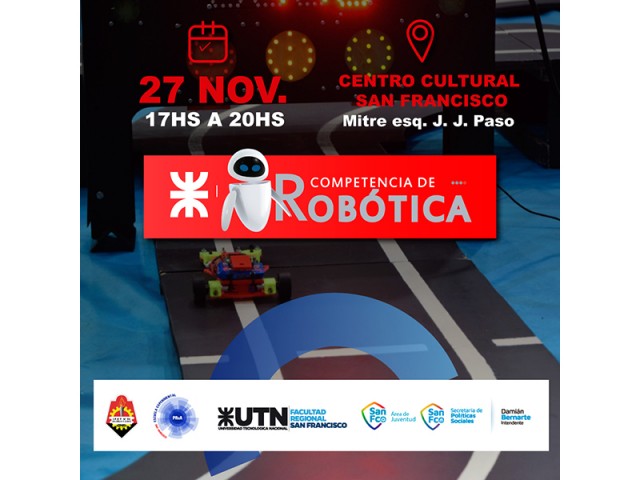 Se viene la Competencia de Robótica, el domingo 27 en el Centro Cultural