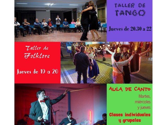 Inscripciones abiertas para participar de talleres culturales: Tango, Folklore y Canto