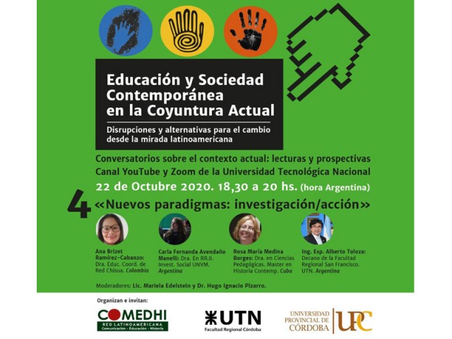 El Decano Toloza participará del Conversatorio Educación y Sociedad Contemporánea en la Coyuntura Actual