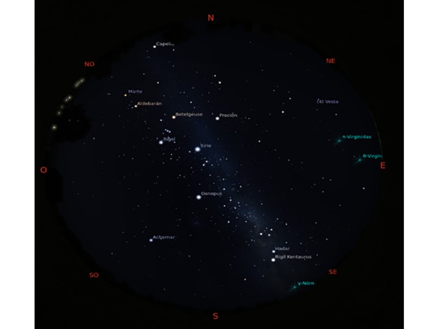Observatorio Astronómico: guía  para  identificar  objetos  en  el  cielo  nocturno de marzo