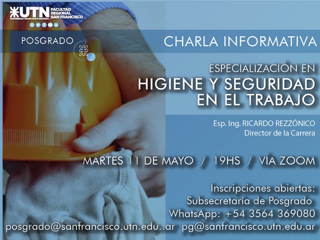 Charla informativa sobre la Especialización en Higiene y Seguridad en el Trabajo