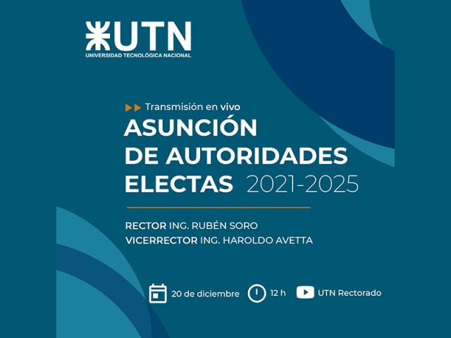 El lunes 20 asumen las nuevas autoridades de la UTN: el Ing. Rubén Soro y el Ing. Haroldo Avetta