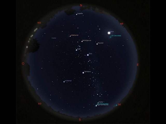 Observatorio Astronómico de la UTN: Mapa del cielo de febrero