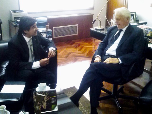 Reunión del decano Ing. Alberto Toloza con el rector de UTN, Ing. Héctor Brotto