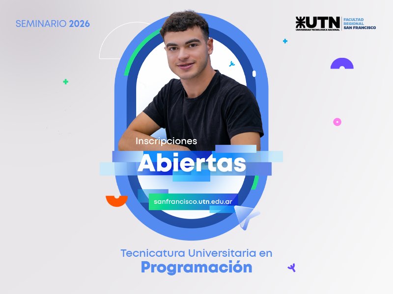 Abrimos las inscripciones al Seminario de Ingreso de la Tecnicatura Universitaria en Programación